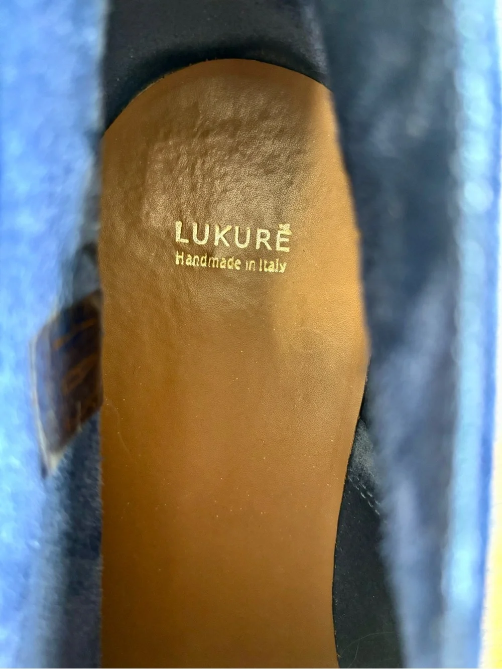 Lukure Men's Suede Boat Shoes in Deep Blue with Contrast Laces